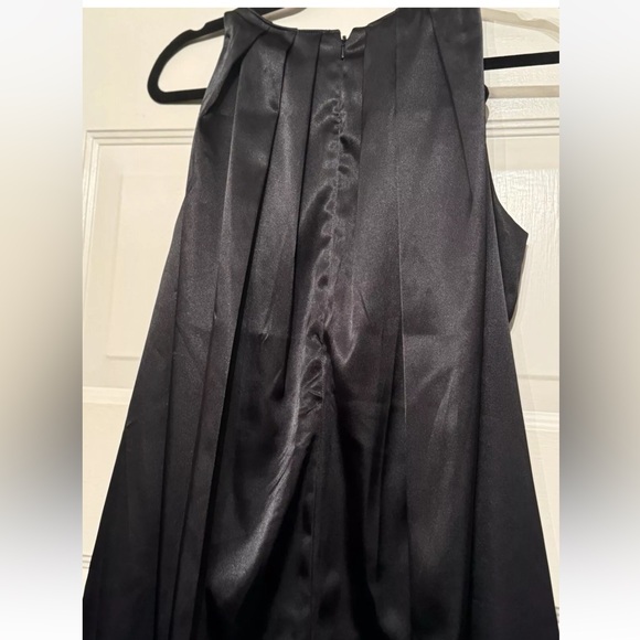 Vintage Essentials By A•B•S Women’s Satin Cocktail Dress Pleated With Rose US8 - Picture 6 of 9